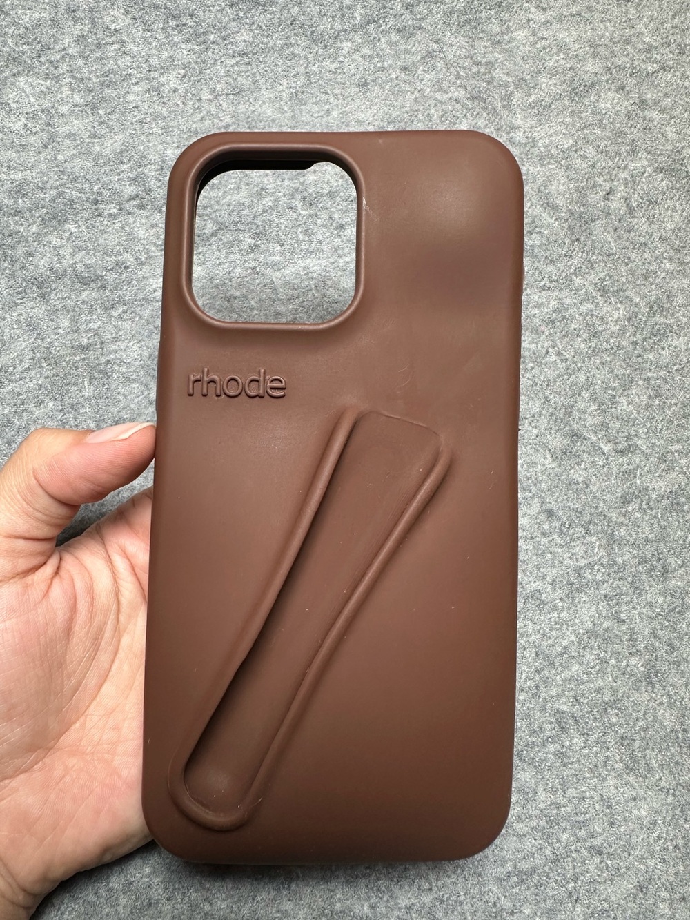 RHODE Brown lip gloss holder Silicone Phone Case iPhone 14